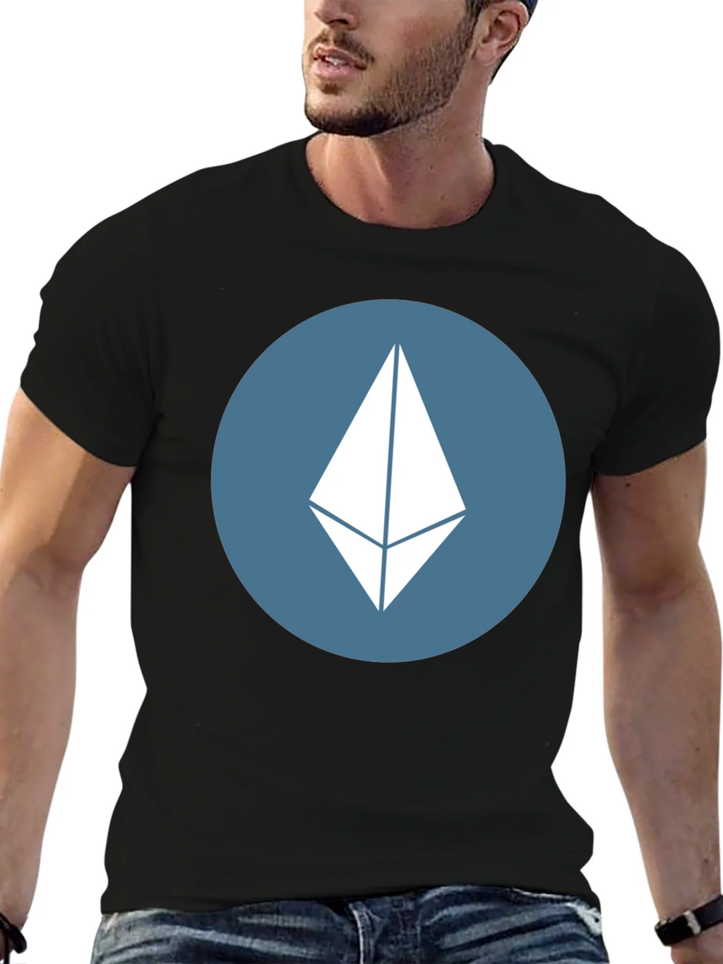 Ethereum Logo Black T-Shirt product image 6