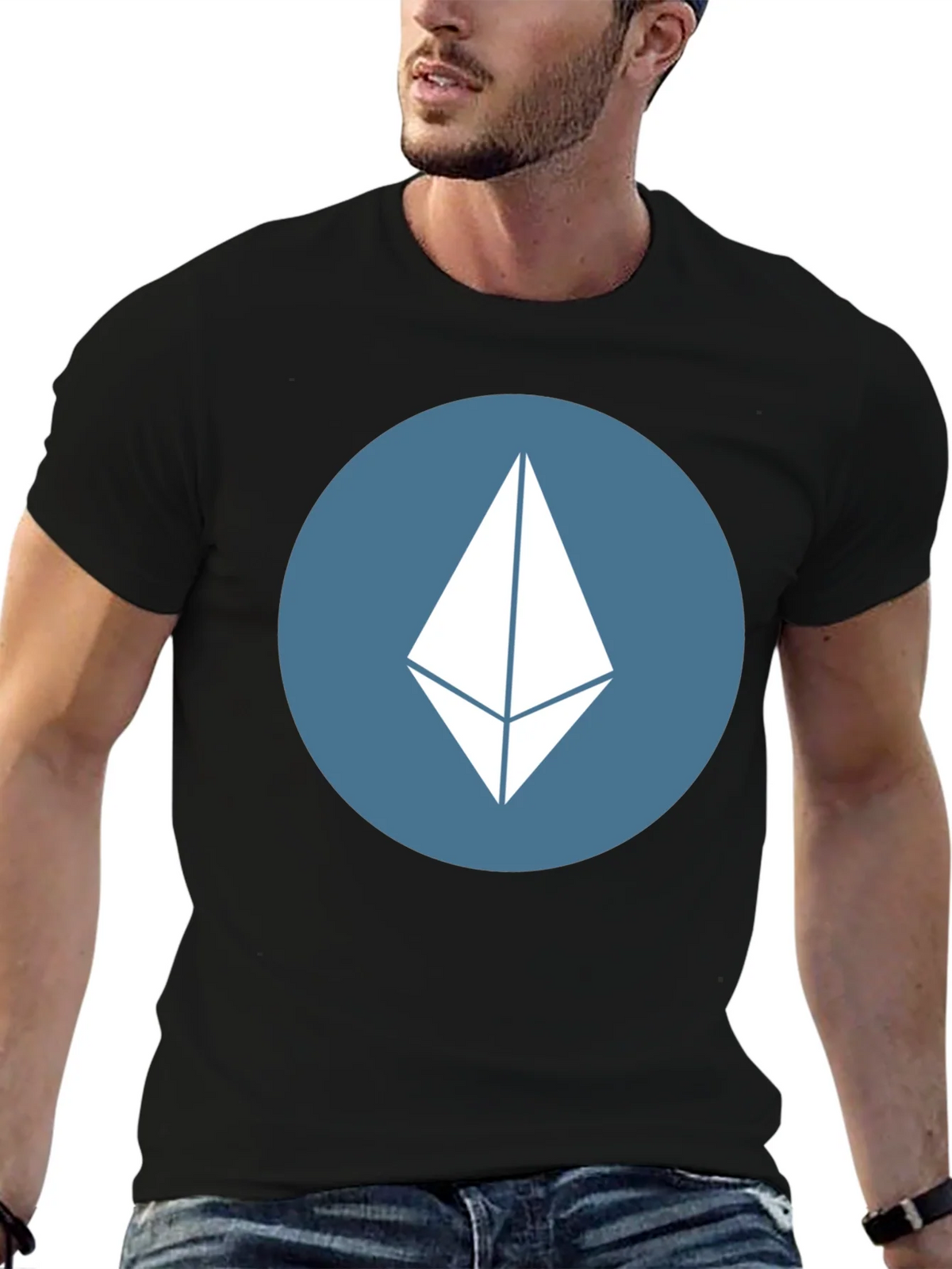 Ethereum Logo Black T-Shirt product image 6