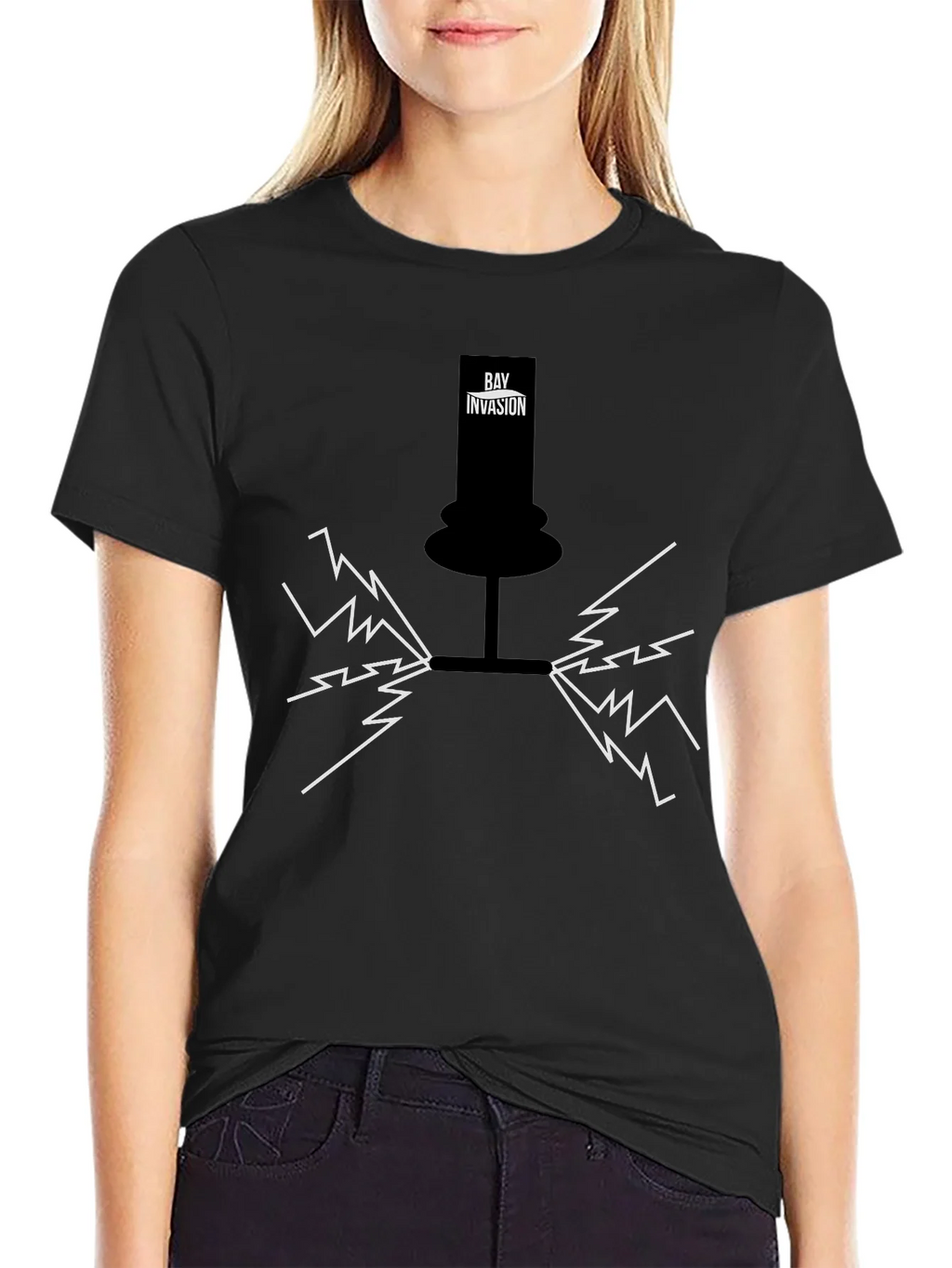 Bay Invasion Black Graphic T-Shirt product image 2