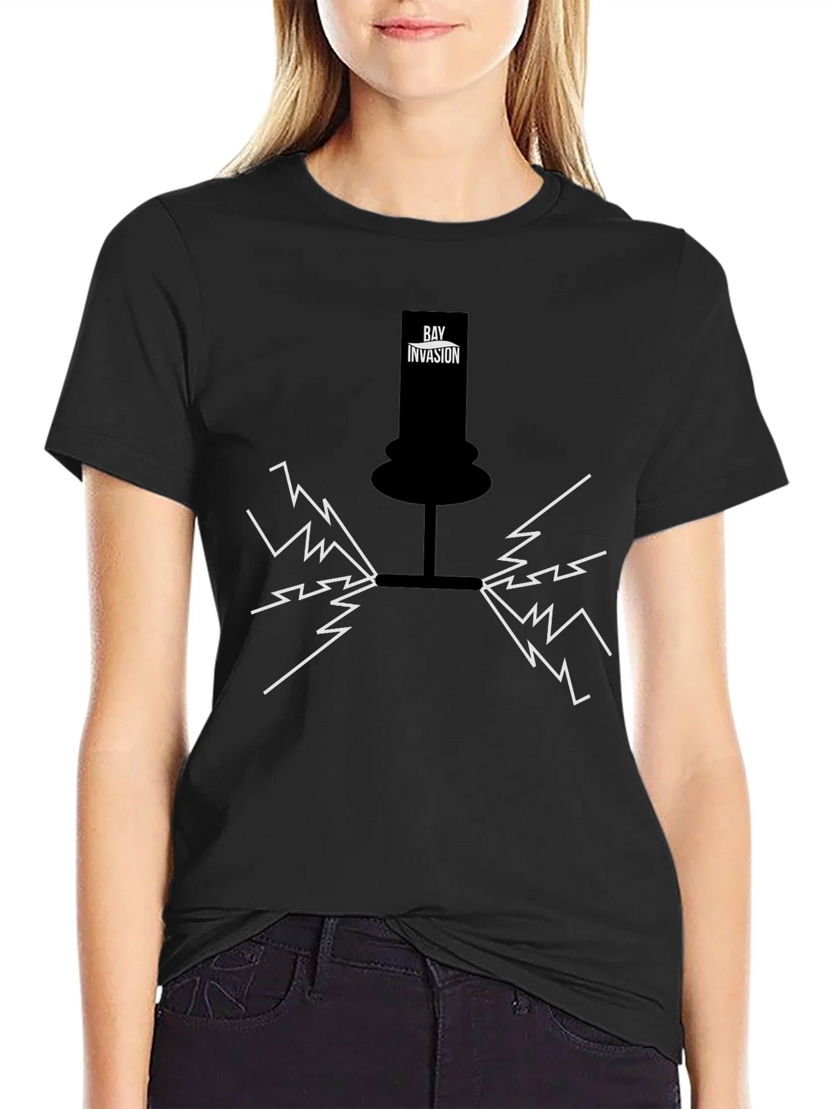 Bay Invasion Black Graphic T-Shirt product image 2