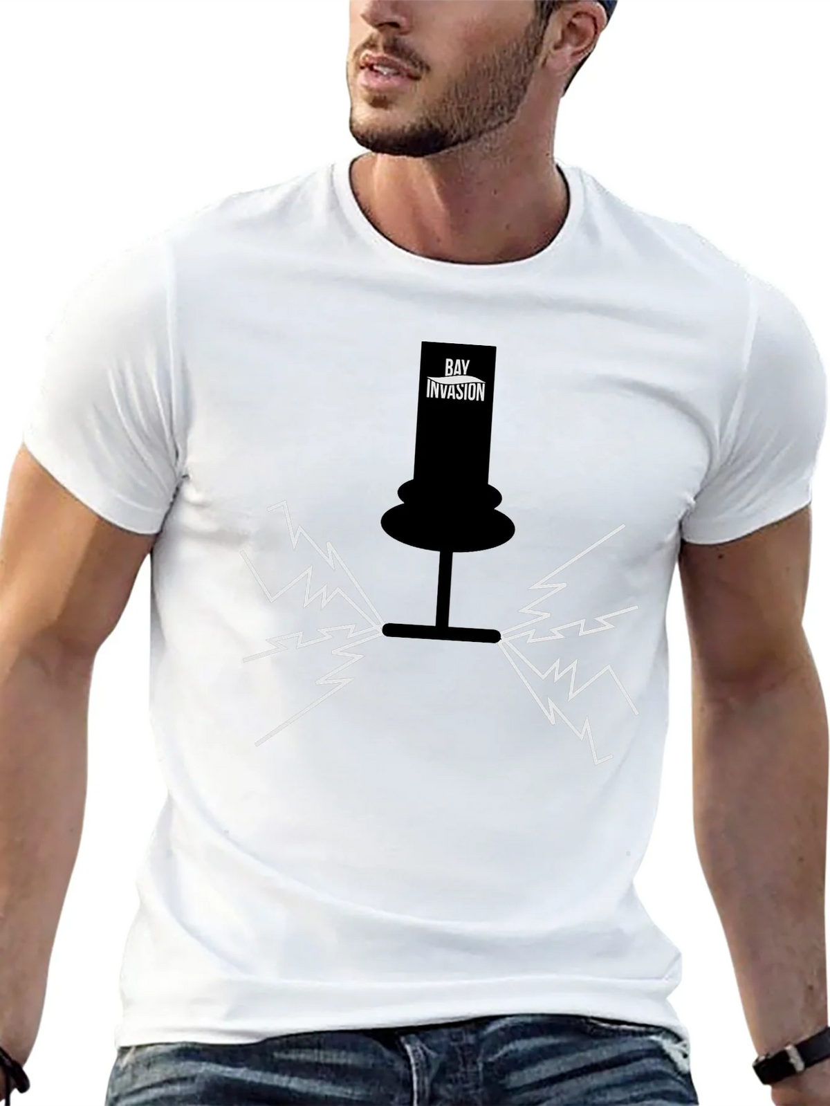 Bay Invasion Black Graphic T-Shirt product image 12