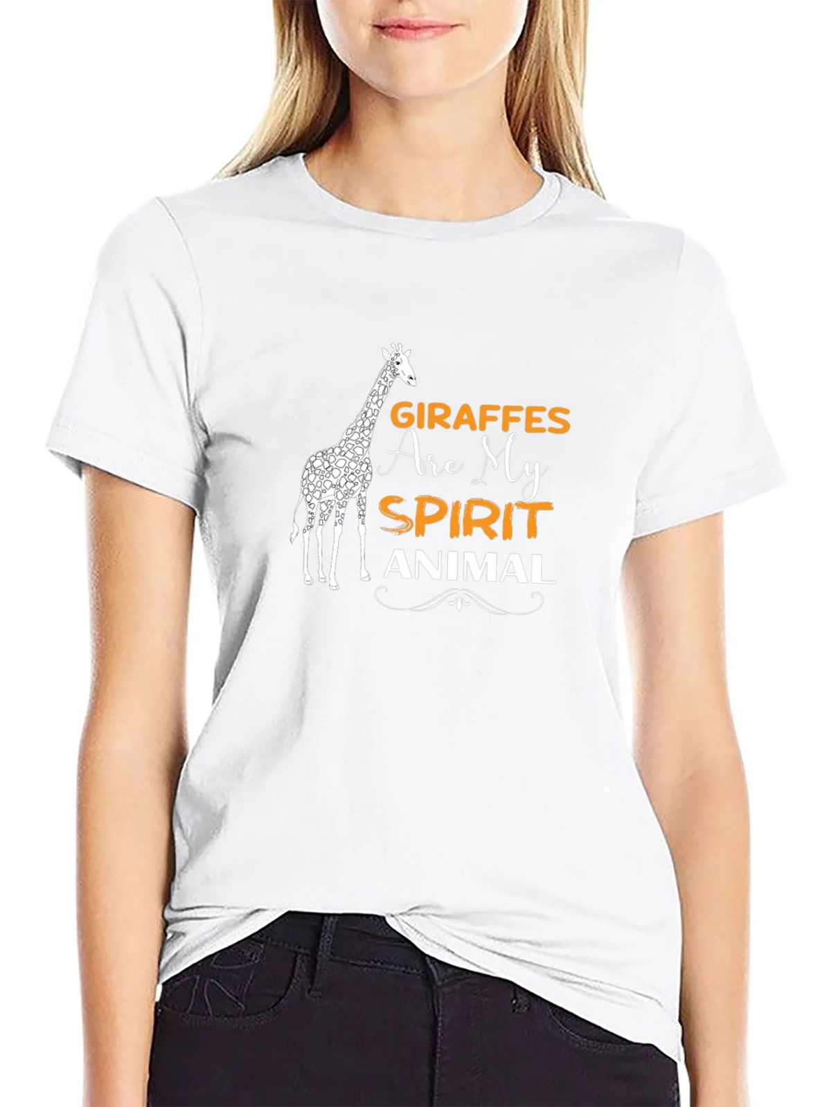 Giraffe Spirit Animal Graphic Tee - Black product image 8