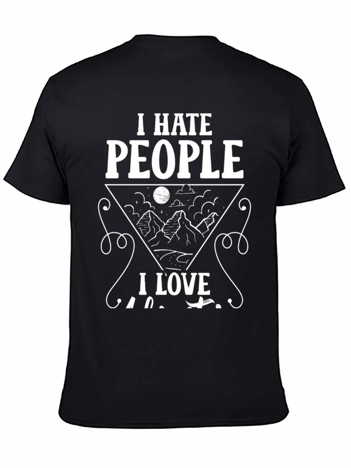I Hate People I Love Camping Black Graphic T-Shirt product image 4