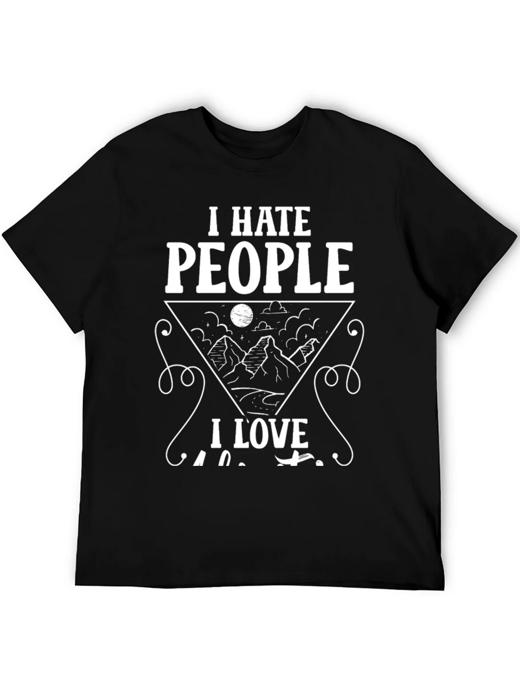 I Hate People I Love Camping Black Graphic T-Shirt product image 5