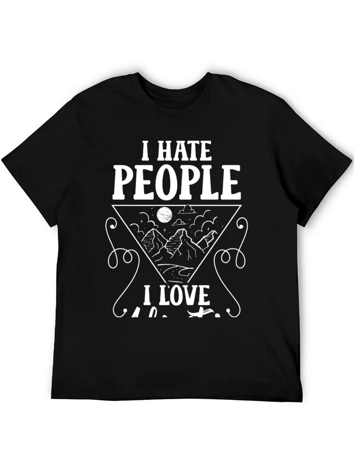 I Hate People I Love Camping Black Graphic T-Shirt product image 5