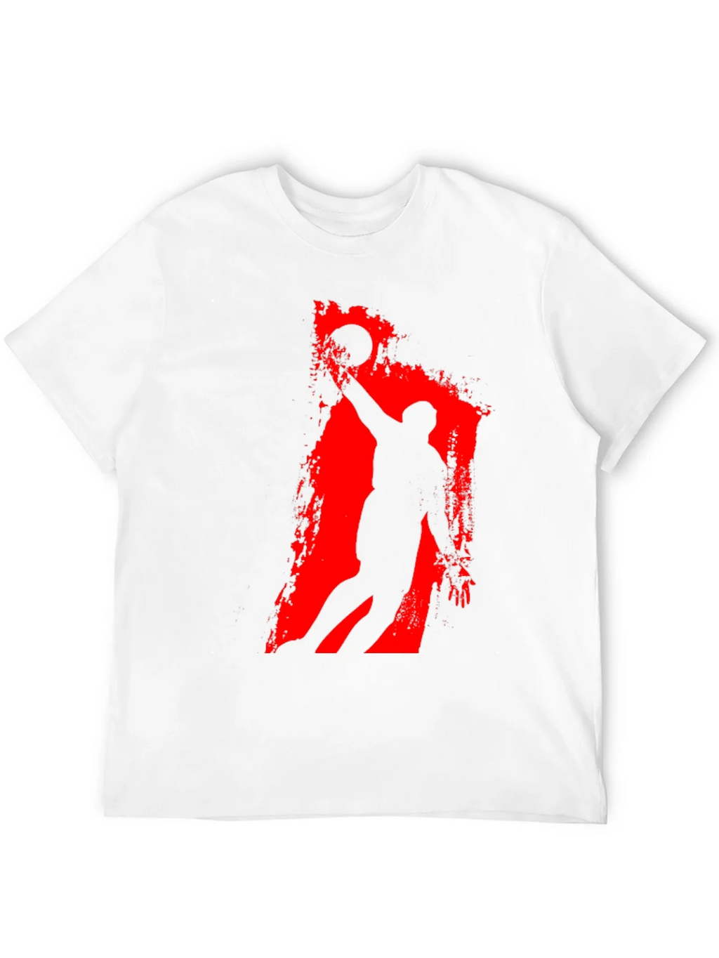 Basketball Silhouette Graphic Tee - Black Cotton T-Shirt product image 11