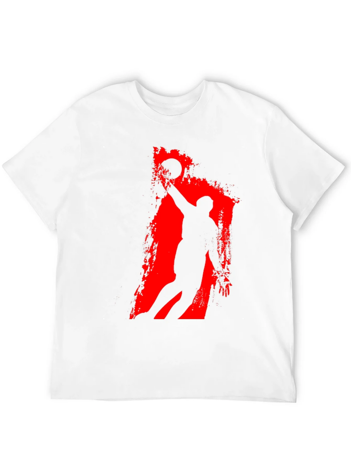 Basketball Silhouette Graphic Tee - Black Cotton T-Shirt product image 11