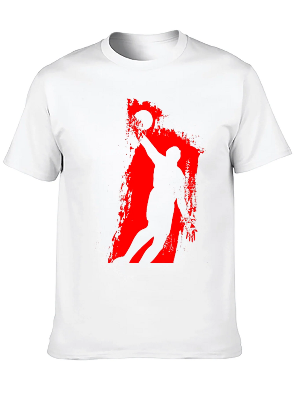 Basketball Silhouette Graphic Tee - Black Cotton T-Shirt product image 9
