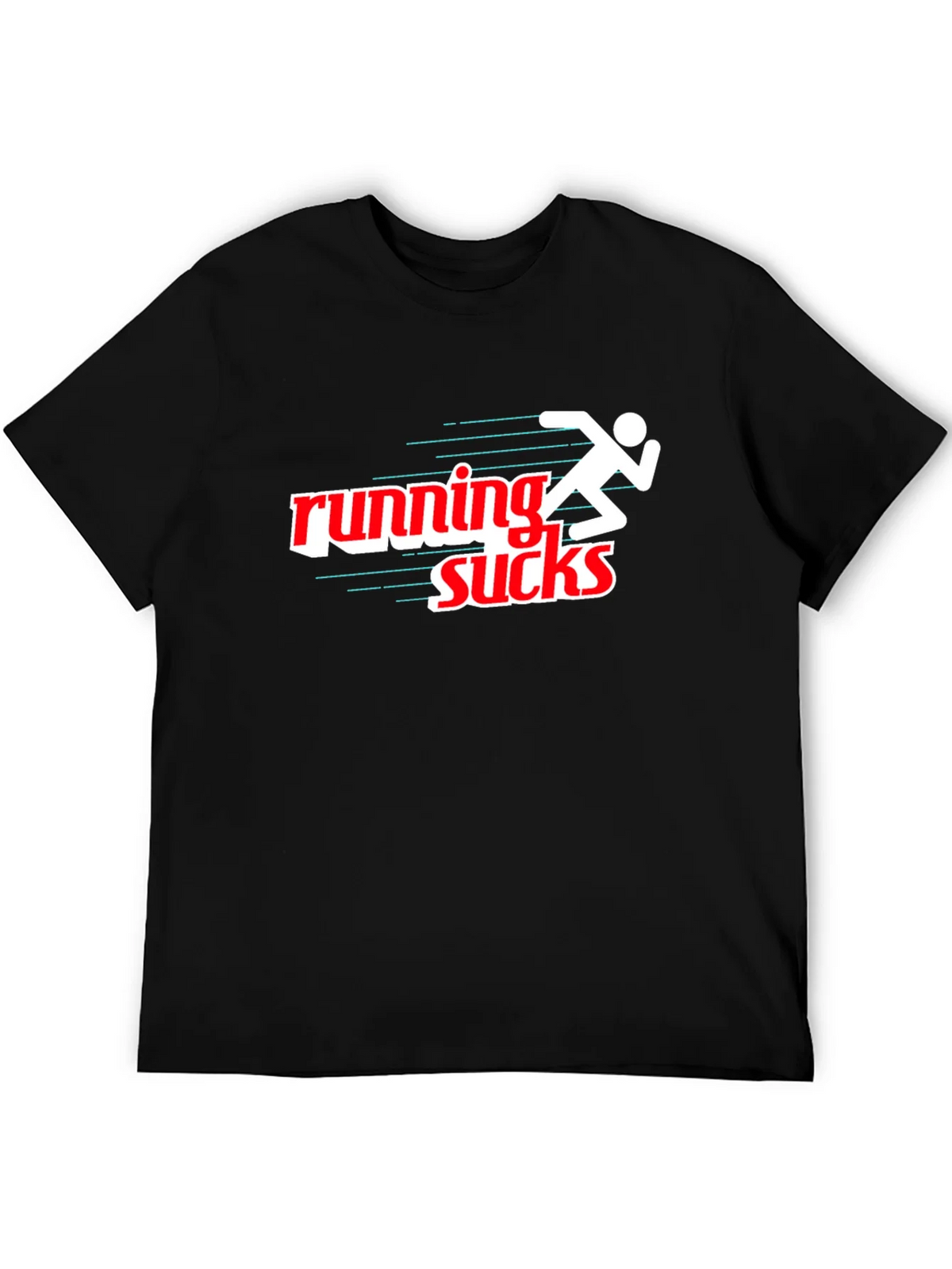 Running Sucks Graphic T-Shirt - Black Sporty & Humorous product image 5