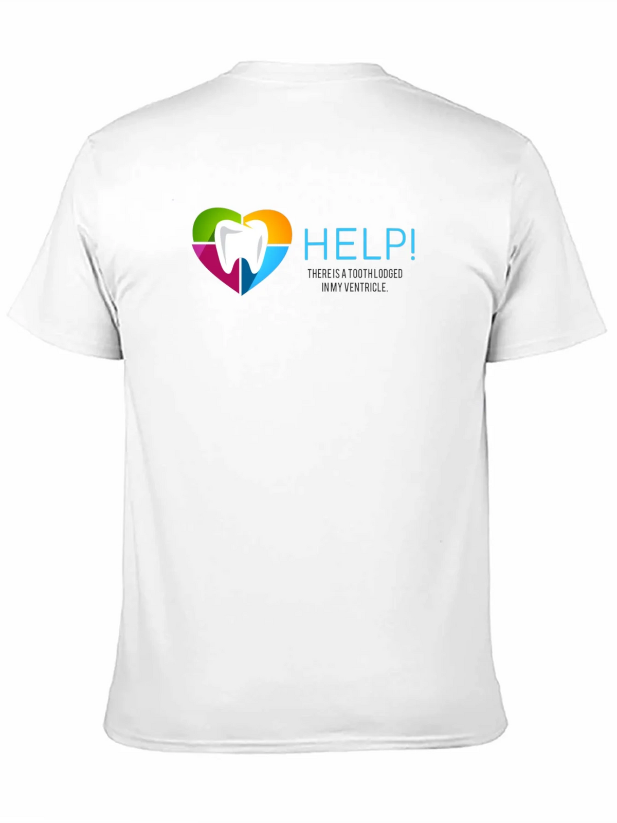 Help! Funny Tooth Ventricle Black T-Shirt product image 10