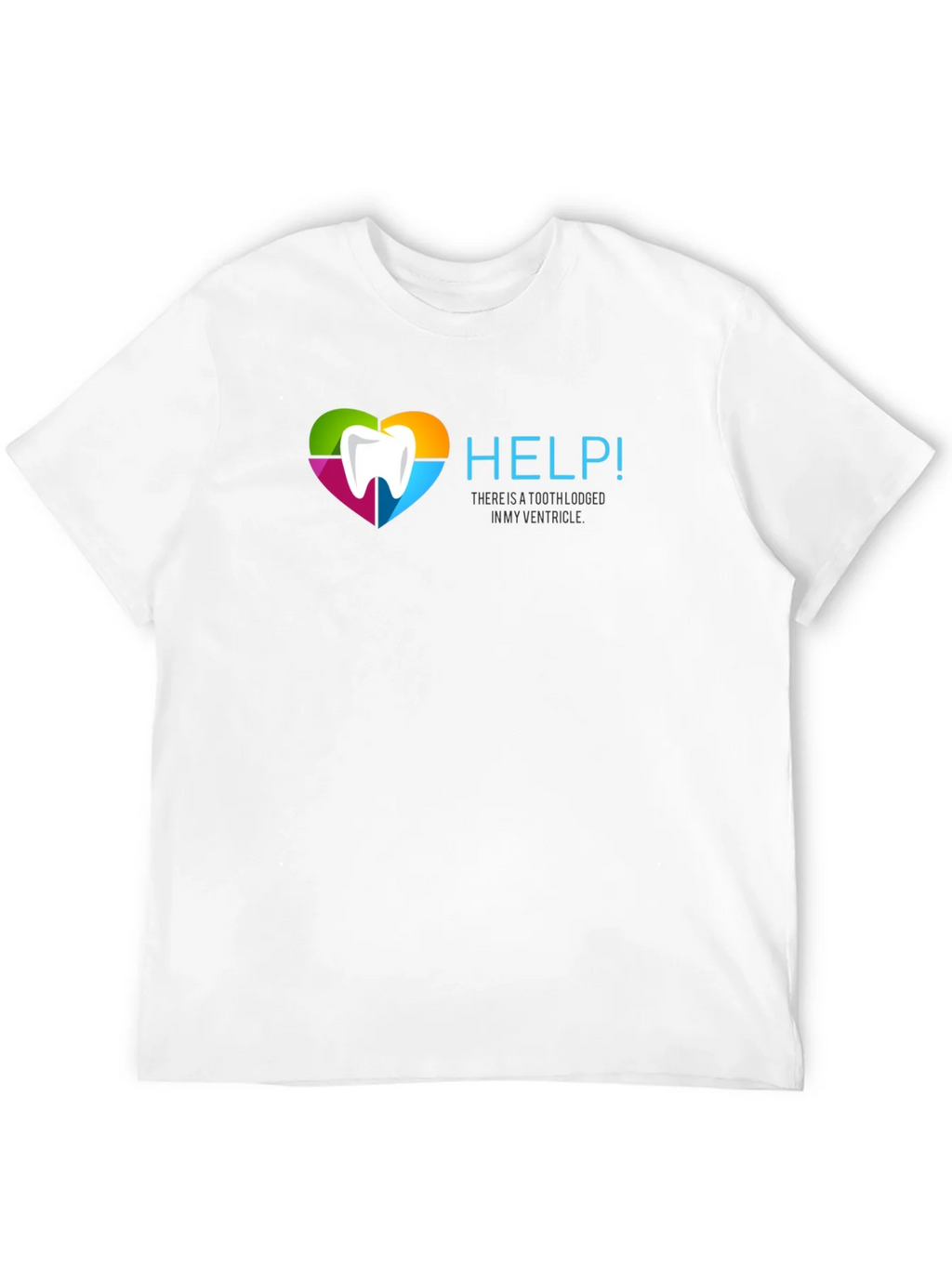 Help! Funny Tooth Ventricle Black T-Shirt product image 11
