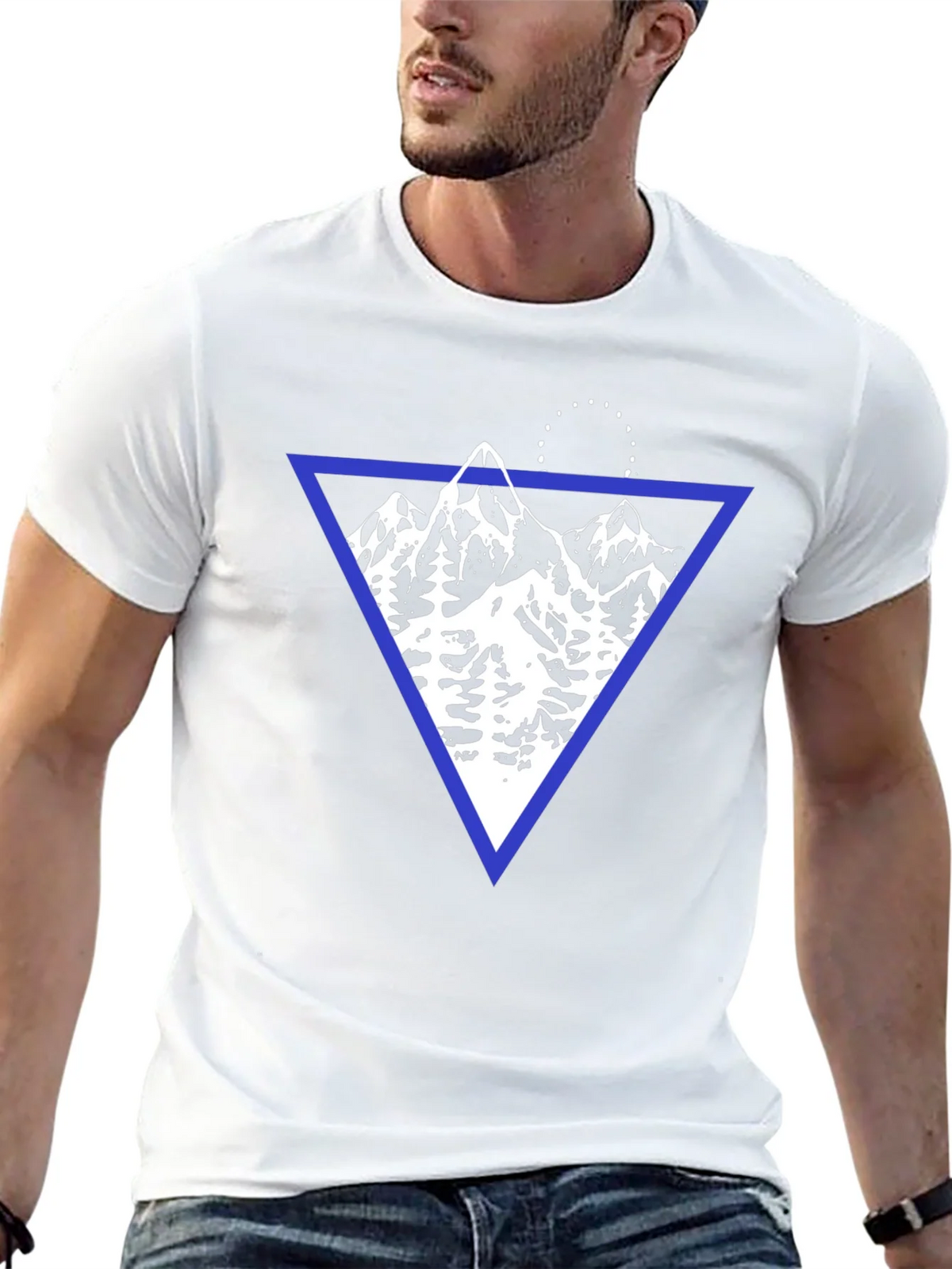Geometric Mountain Graphic T-Shirt product image 12