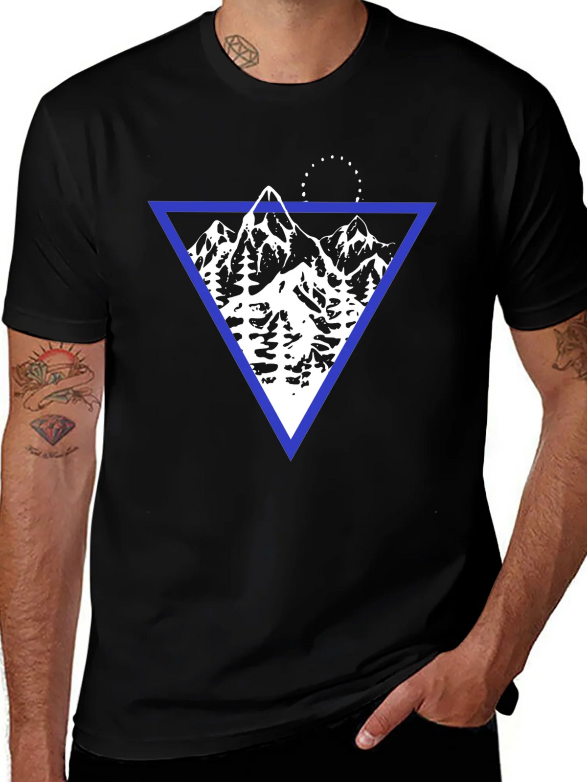 Geometric Mountain Graphic T-Shirt product image 1