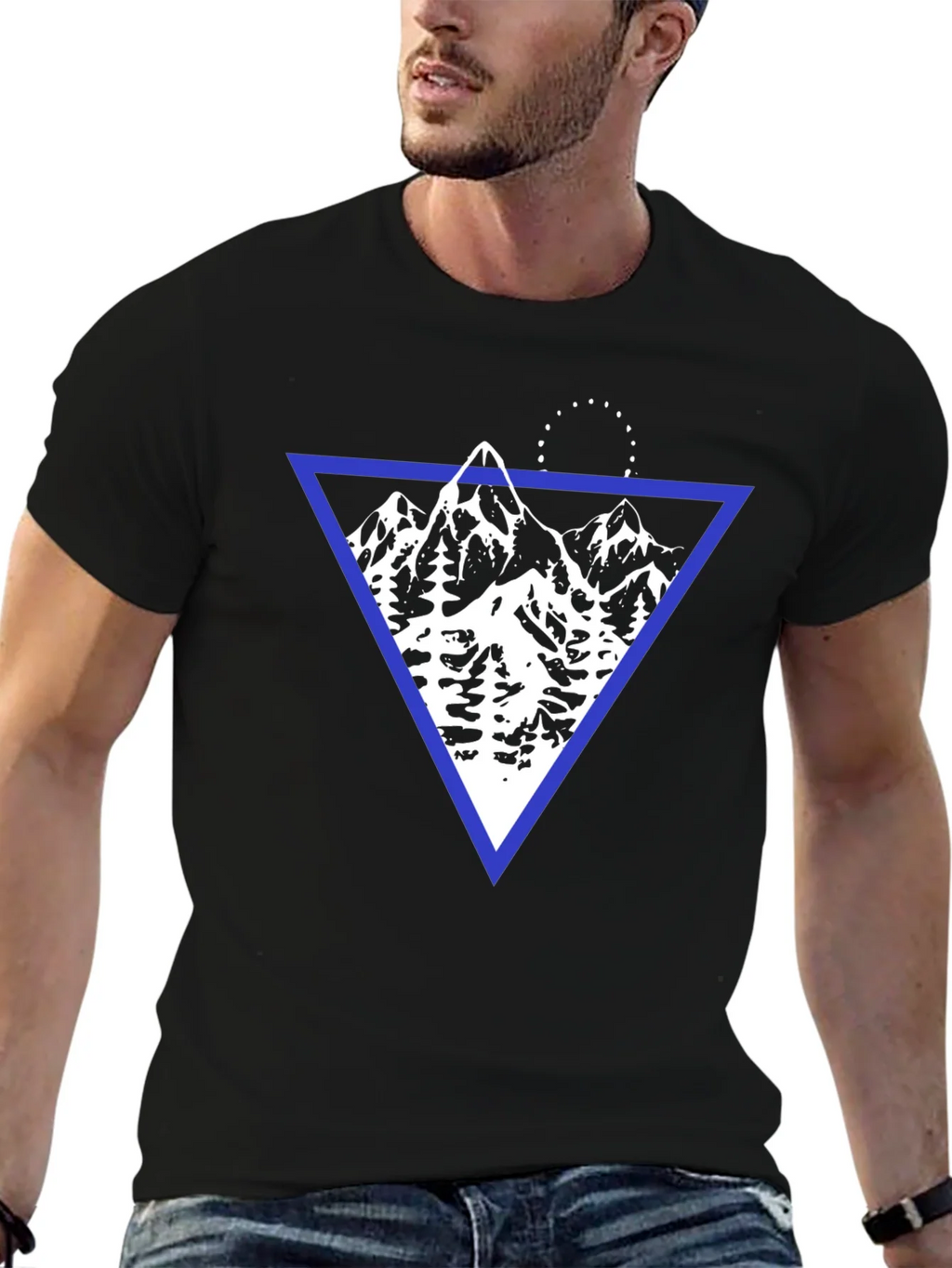 Geometric Mountain Graphic T-Shirt product image 6
