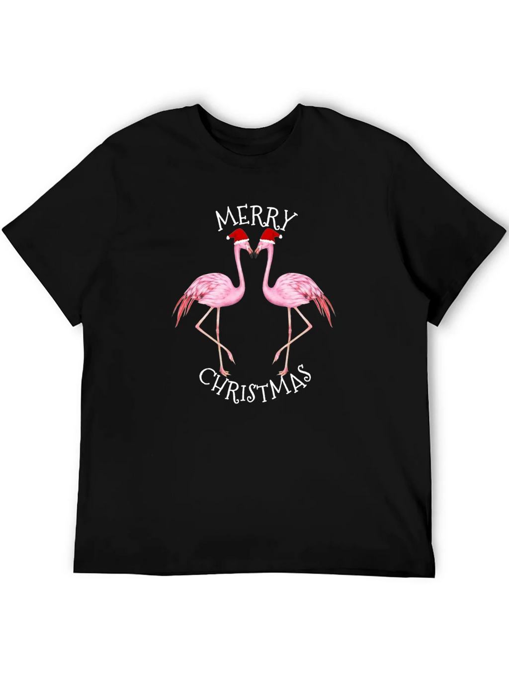 Merry Christmas Flamingo Graphic Tee