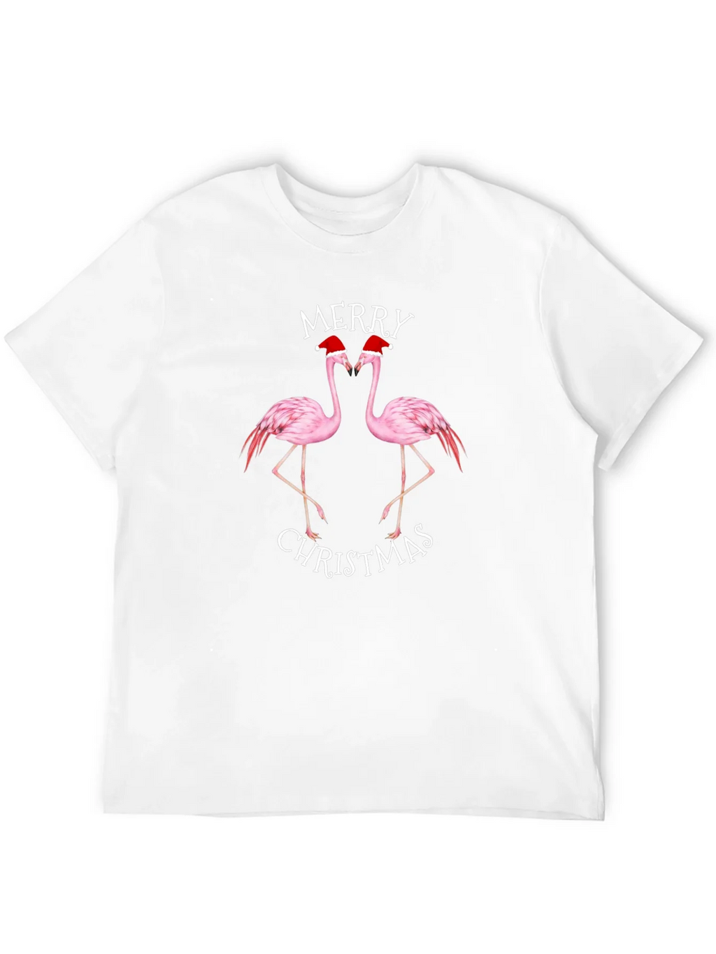 Merry Christmas Flamingo Graphic Tee