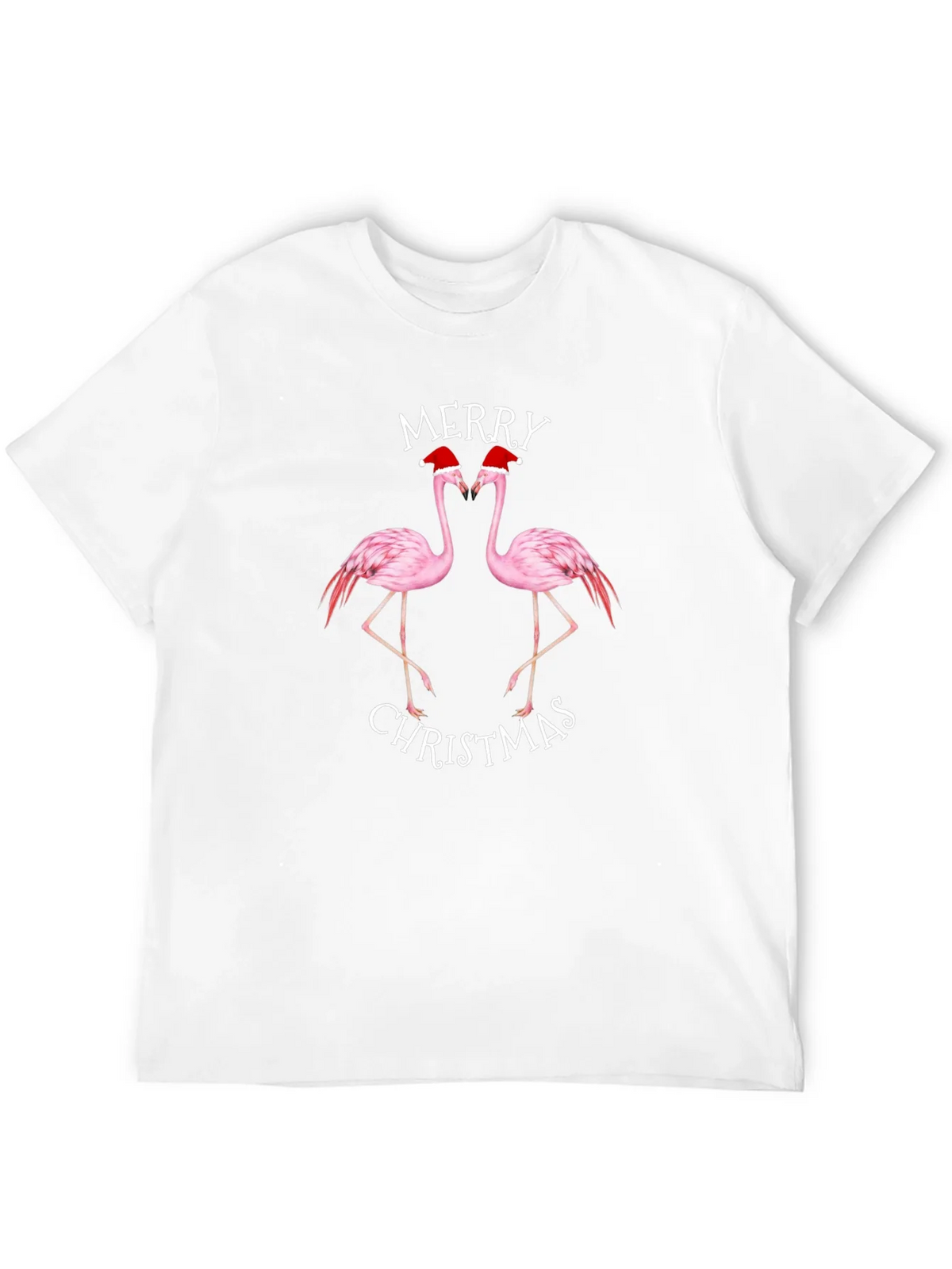 Merry Christmas Flamingo Graphic Tee