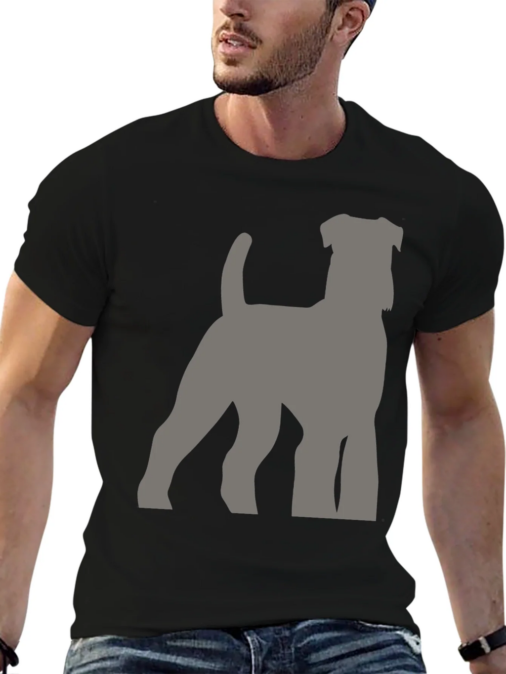 Dog Breed Silhouette Graphic Tee - Black product image 5