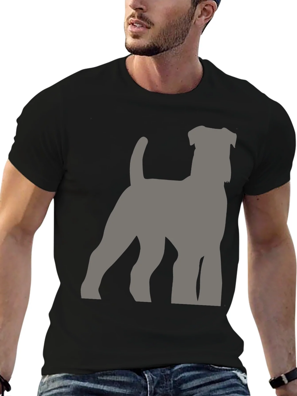 Dog Breed Silhouette Graphic Tee - Black product image 5