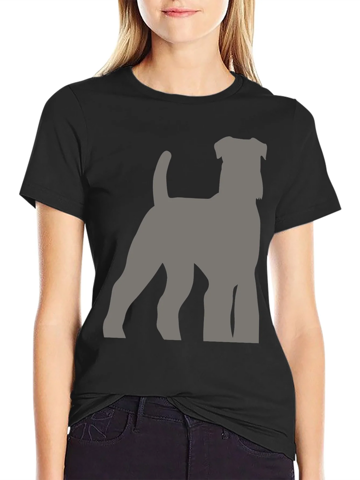 Dog Breed Silhouette Graphic Tee - Black product image 2