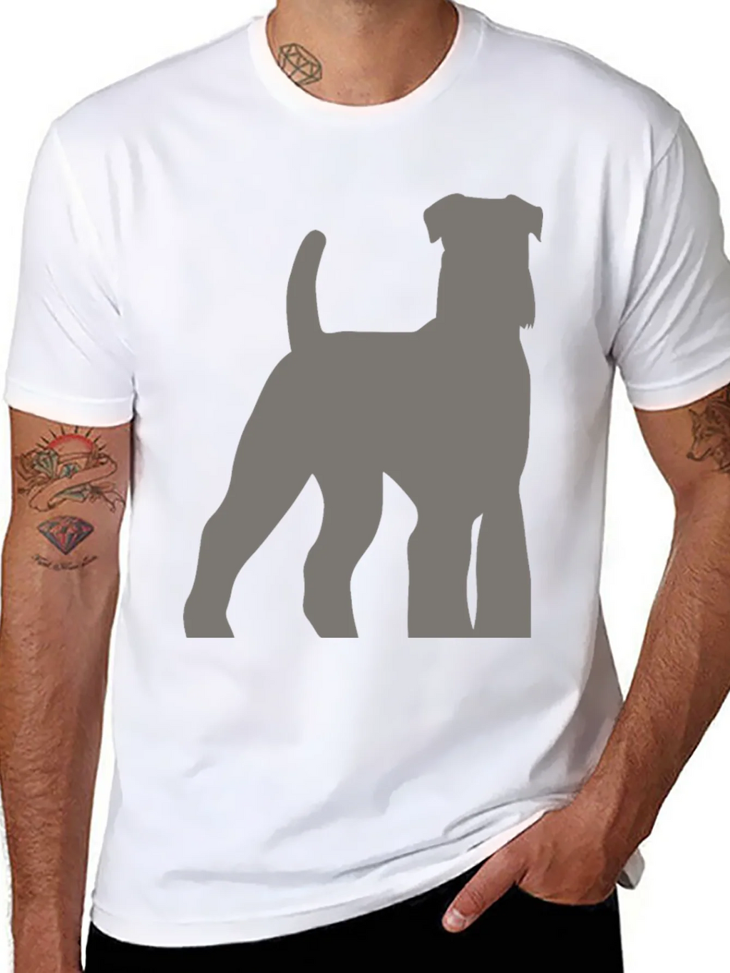 Dog Breed Silhouette Graphic Tee - Black product image 6