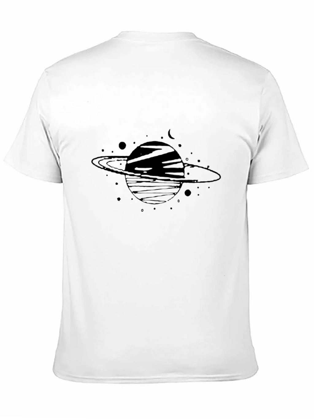 Saturn Graphic Black T-Shirt - Trendy Space Design product image 8