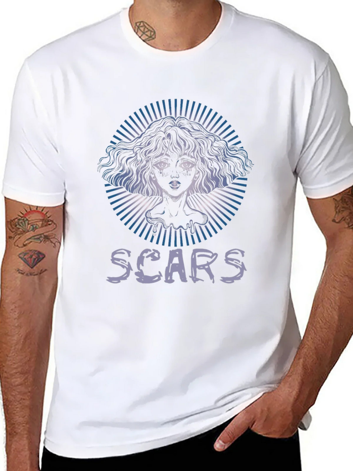 Scars Graphic Tee - Unisex Black Cotton Shirt product image 7