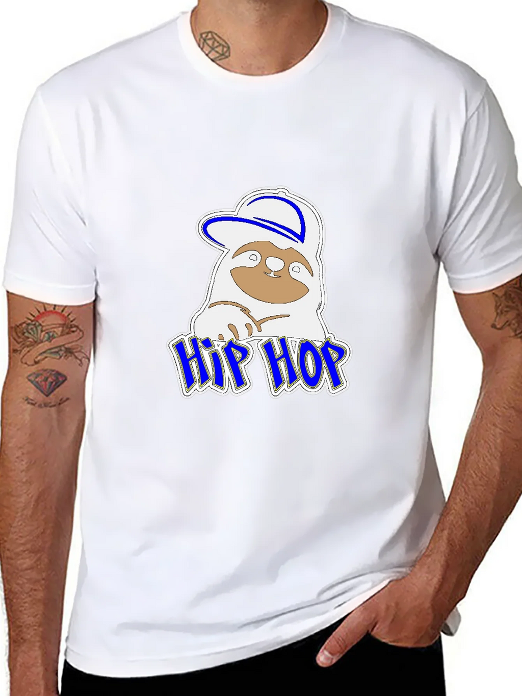Hip Hop Sloth Graphic T-Shirt product image 7