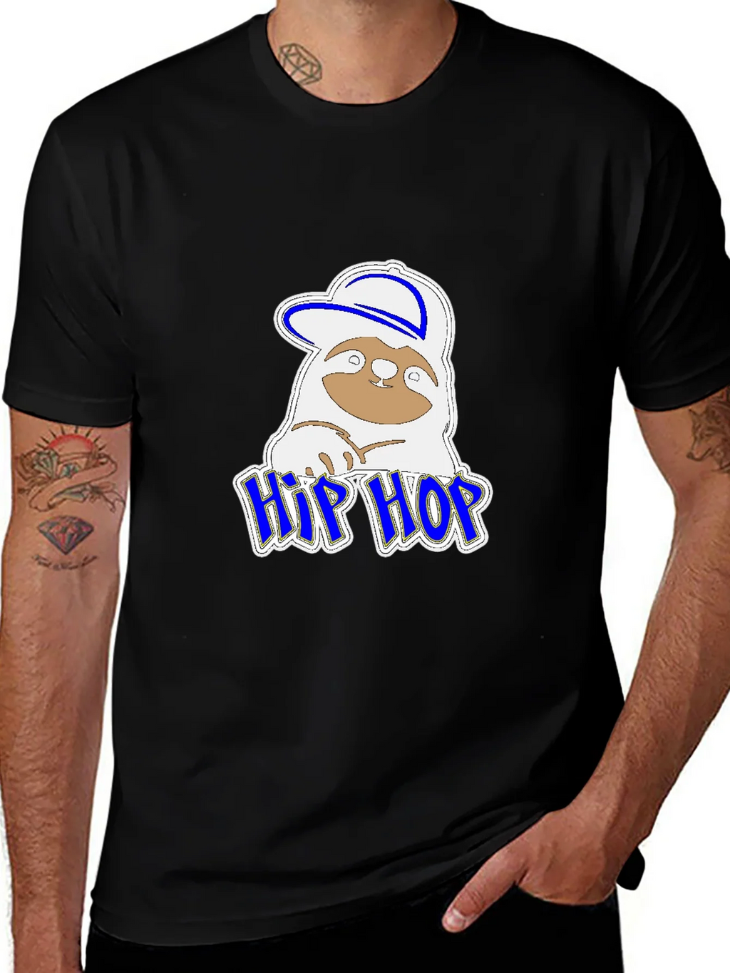 Hip Hop Sloth Graphic T-Shirt product image 1