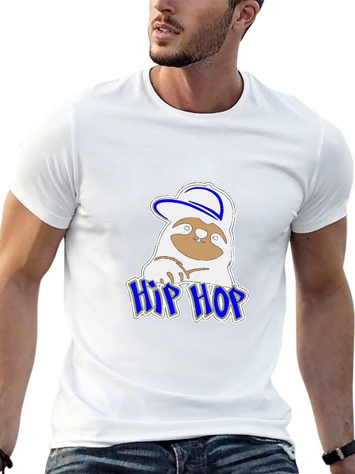 Hip Hop Sloth Graphic T-Shirt product image 12