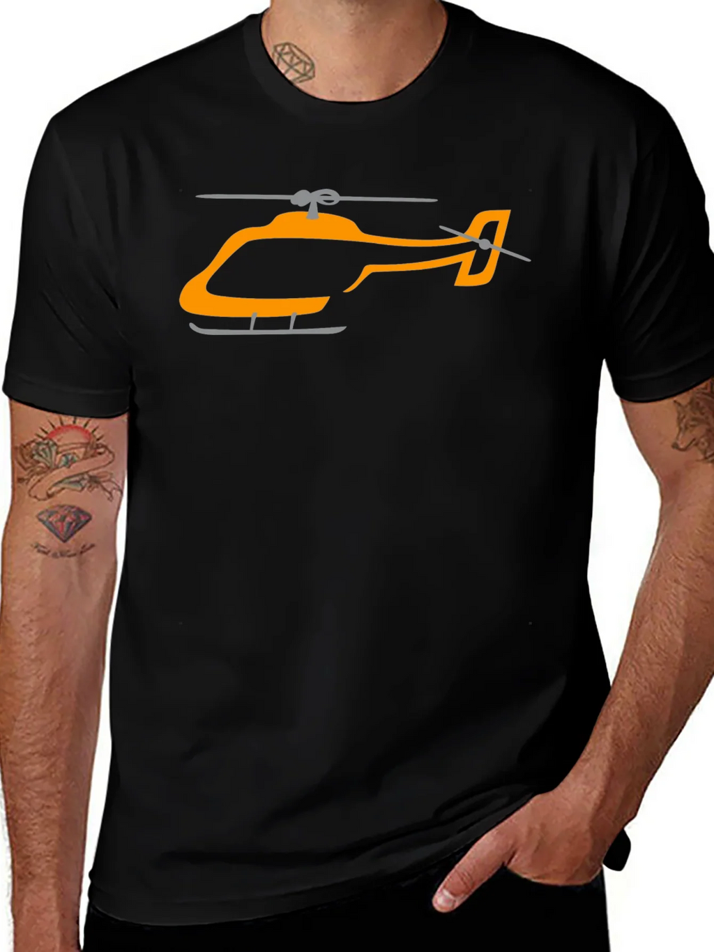Helicopter Graphic T-Shirt - Modern Aviation Tee product image 1