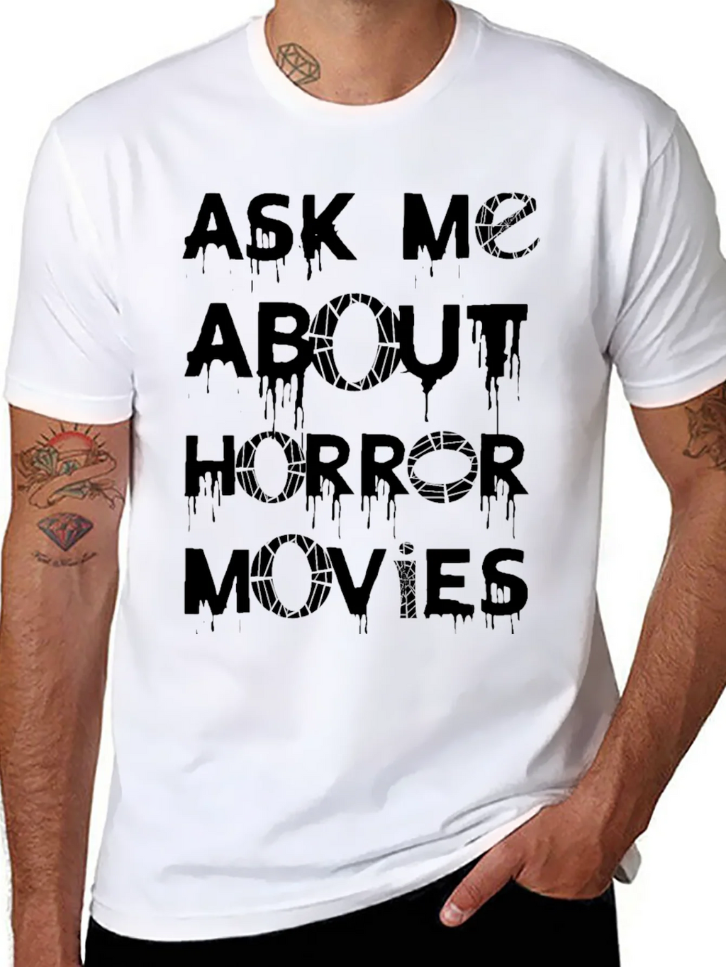 Ask Me About Horror Movies Graphic T-Shirt product image 7