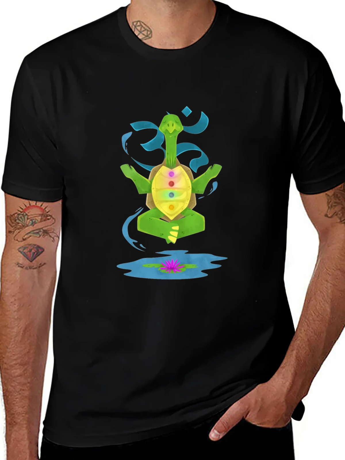 Meditating Turtle Chakra T-Shirt product image 1