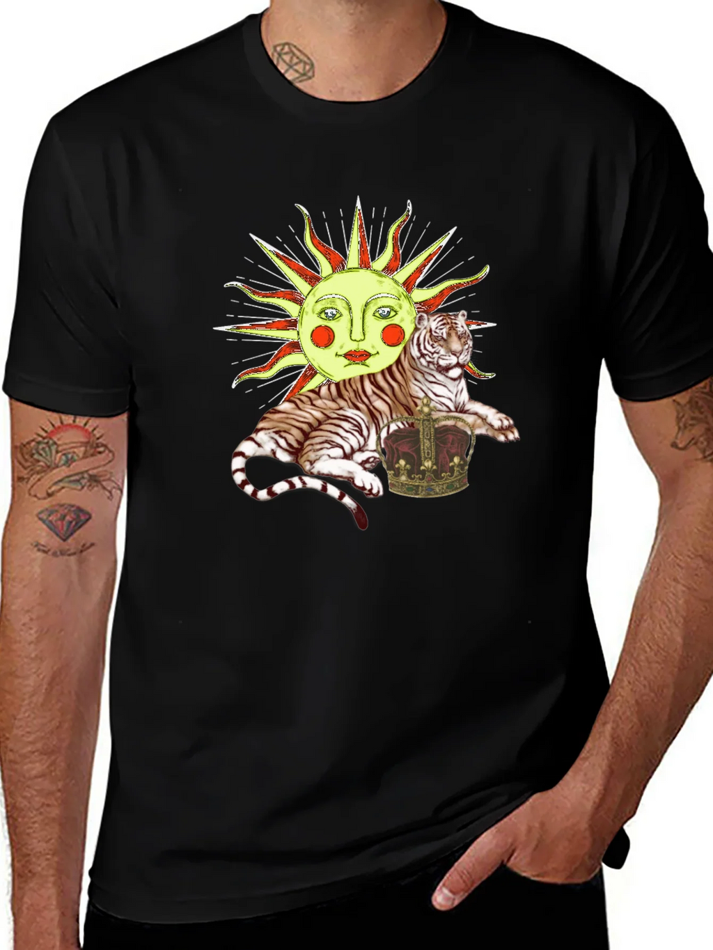 Sun Tiger Crown Graphic Tee - Unique Design product image 1