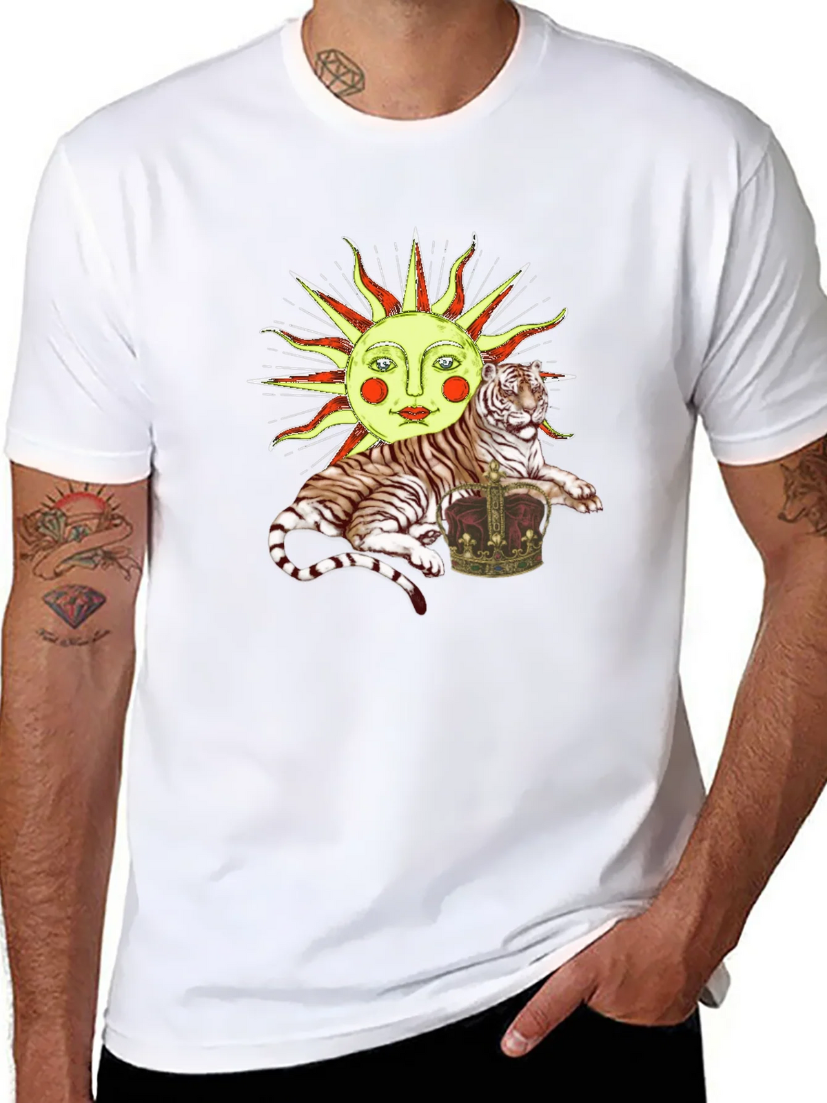 Sun Tiger Crown Graphic Tee - Unique Design product image 7