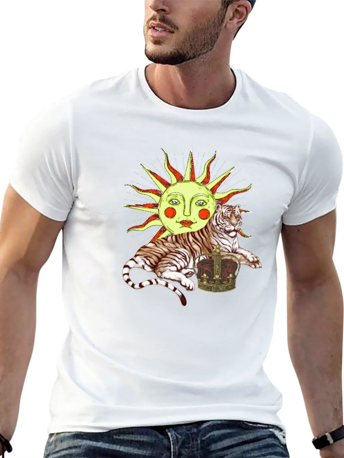 Sun Tiger Crown Graphic Tee - Unique Design product image 12