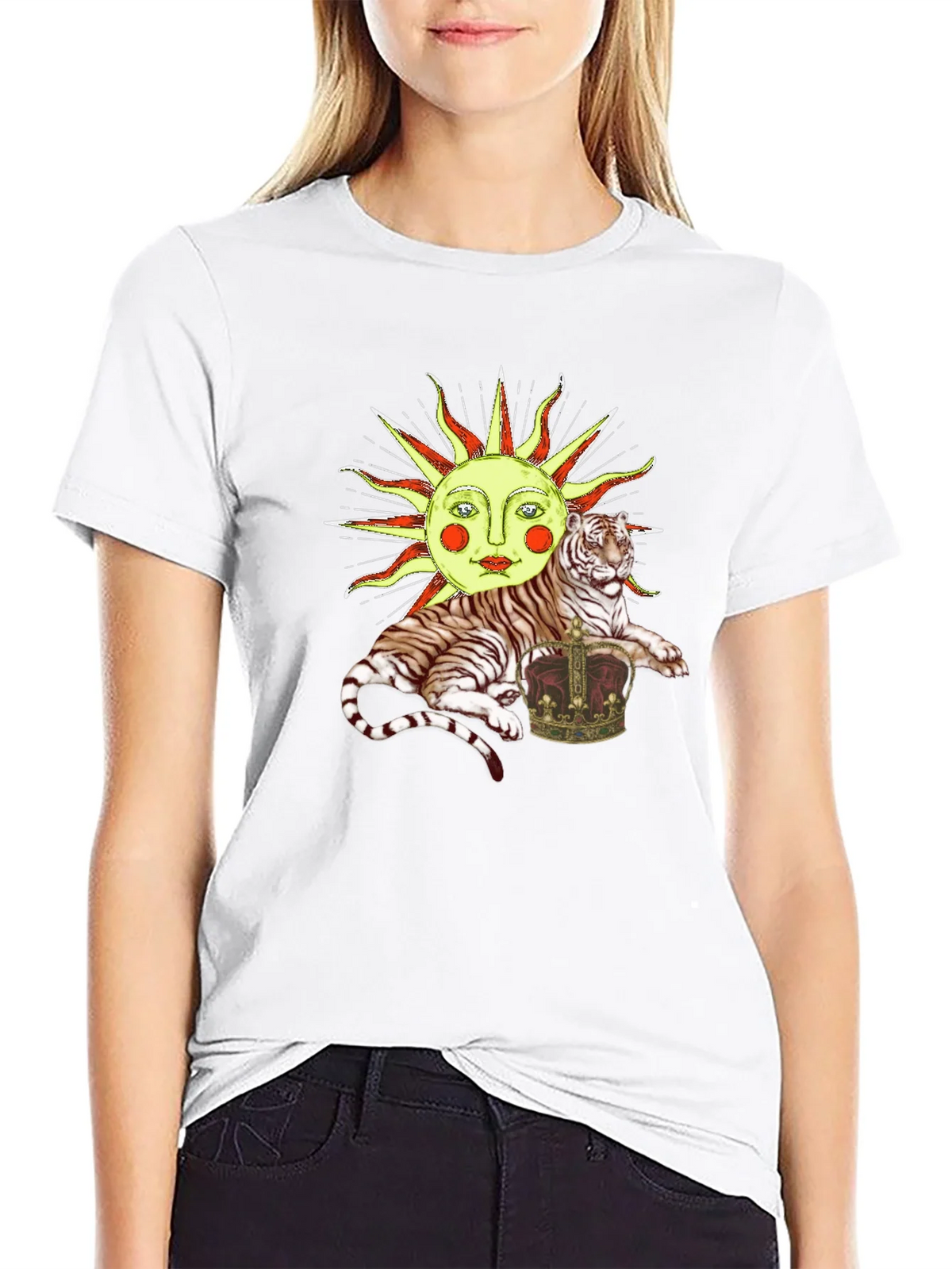 Sun Tiger Crown Graphic Tee - Unique Design product image 8