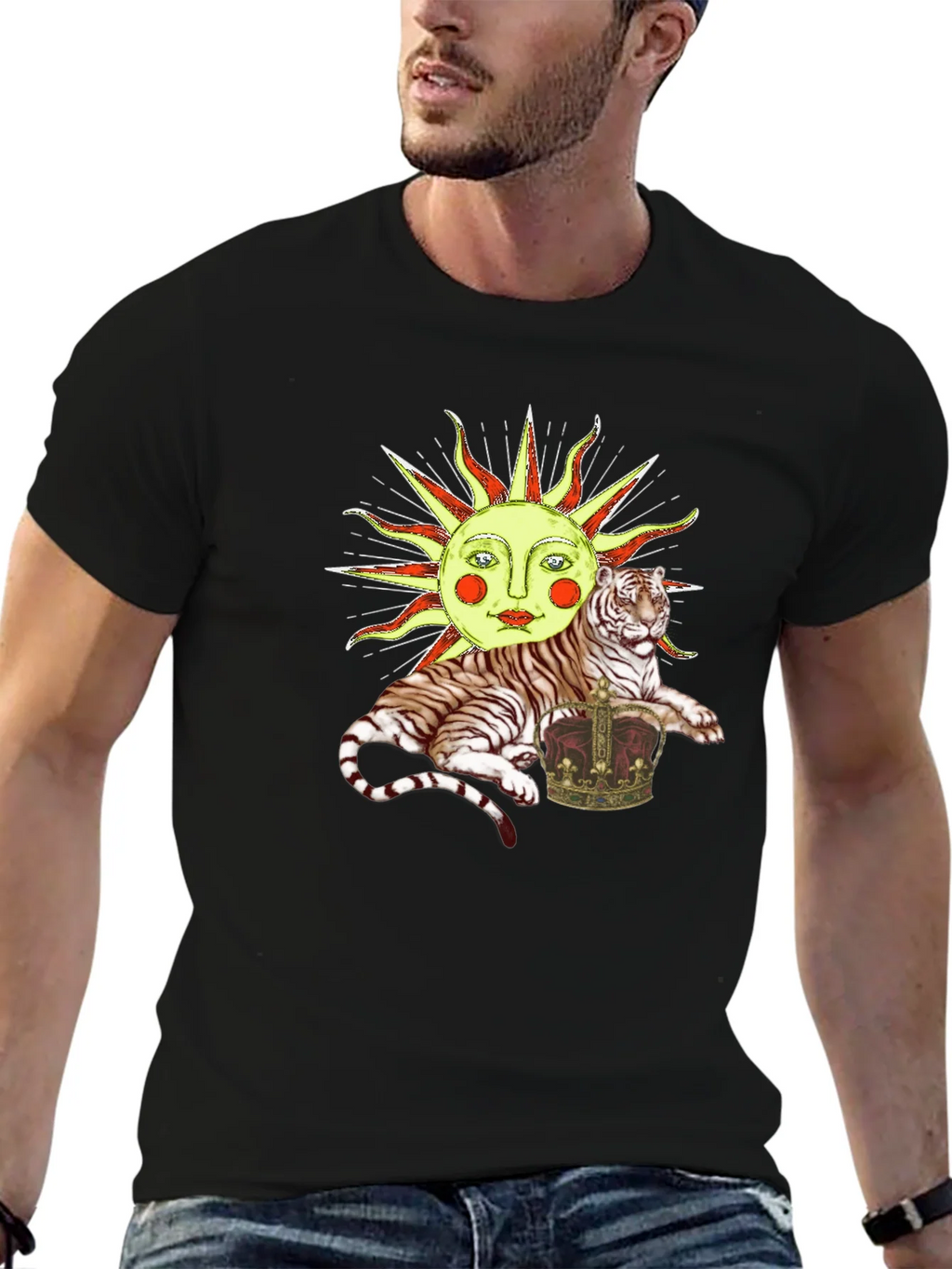 Sun Tiger Crown Graphic Tee - Unique Design product image 6