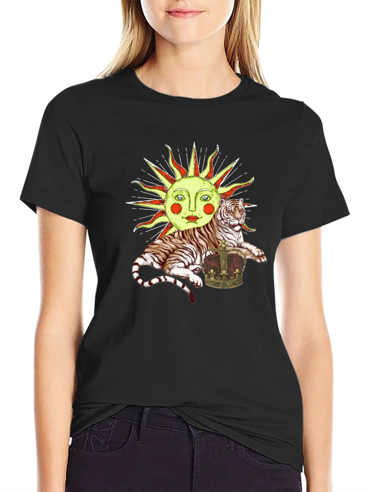 Sun Tiger Crown Graphic Tee - Unique Design product image 2