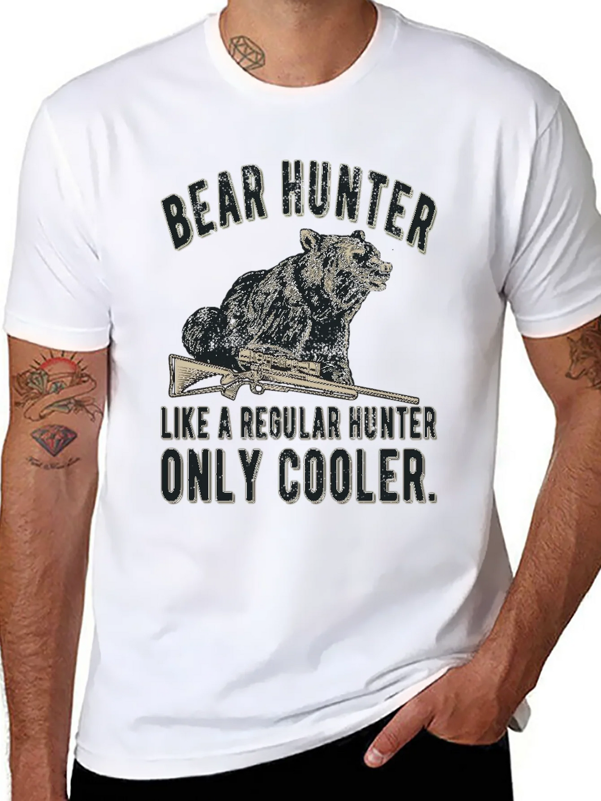 Bear Hunter Graphic Tee - Cool & Casual product image 7