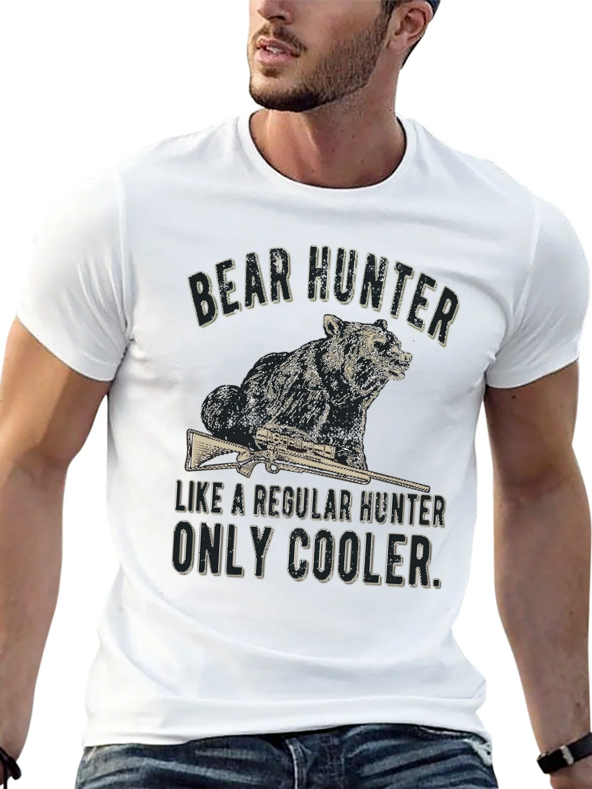 Bear Hunter Graphic Tee - Cool & Casual product image 12