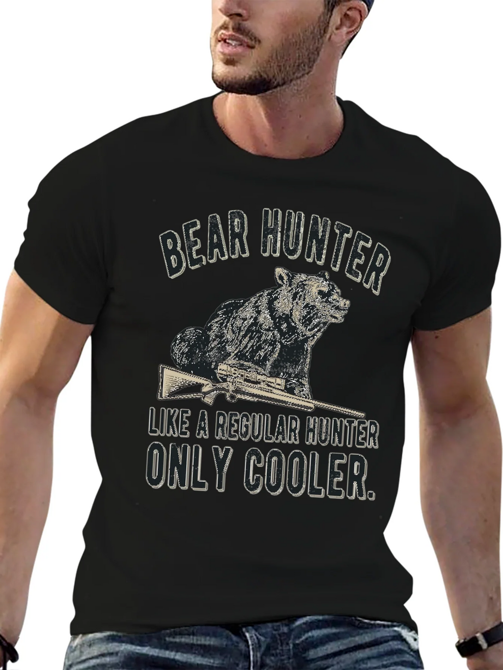 Bear Hunter Graphic Tee - Cool & Casual product image 6