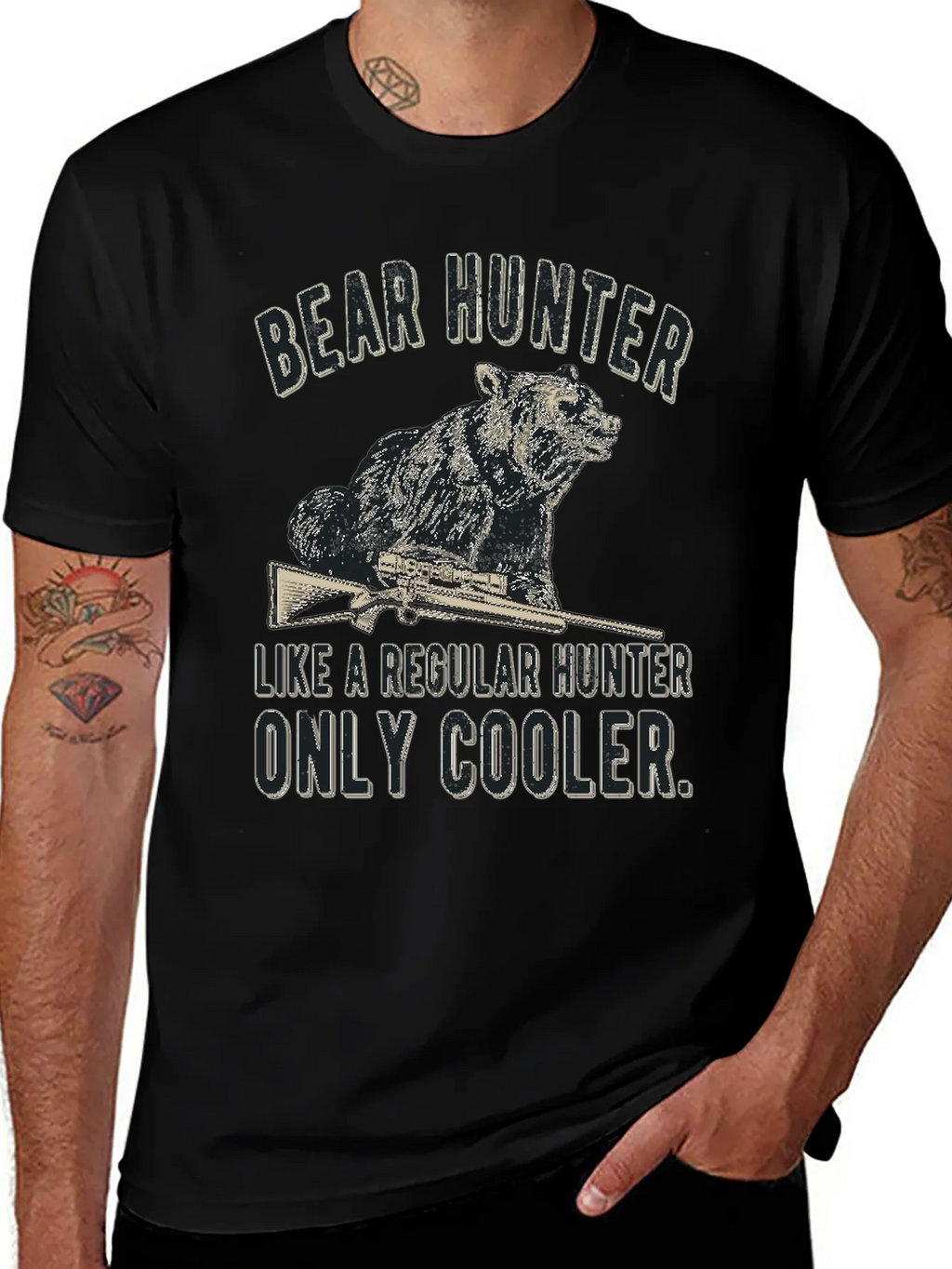 Bear Hunter Graphic Tee - Cool & Casual product image 1