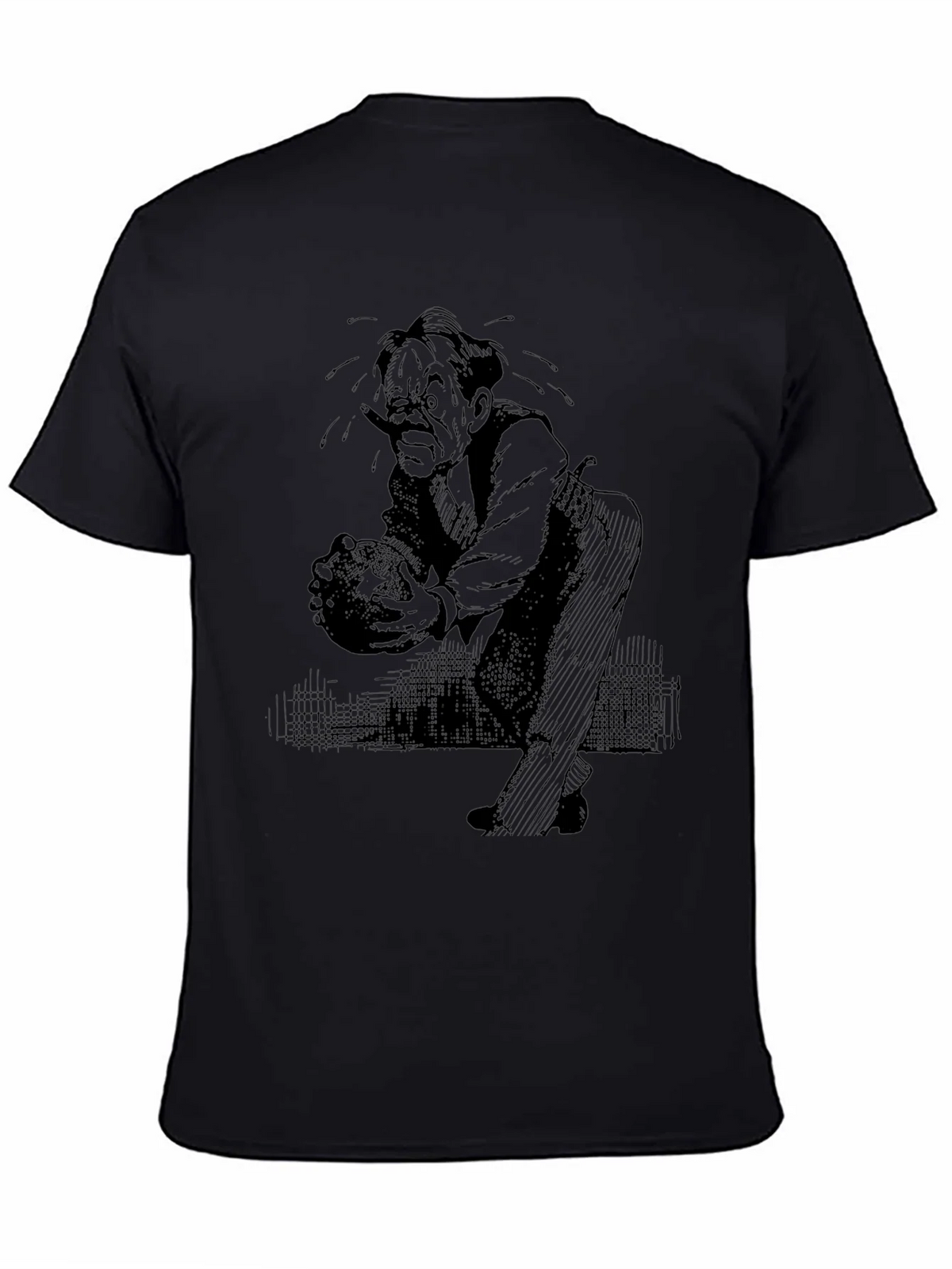 Vintage Cartoon Graphic Tee - Black product image 4