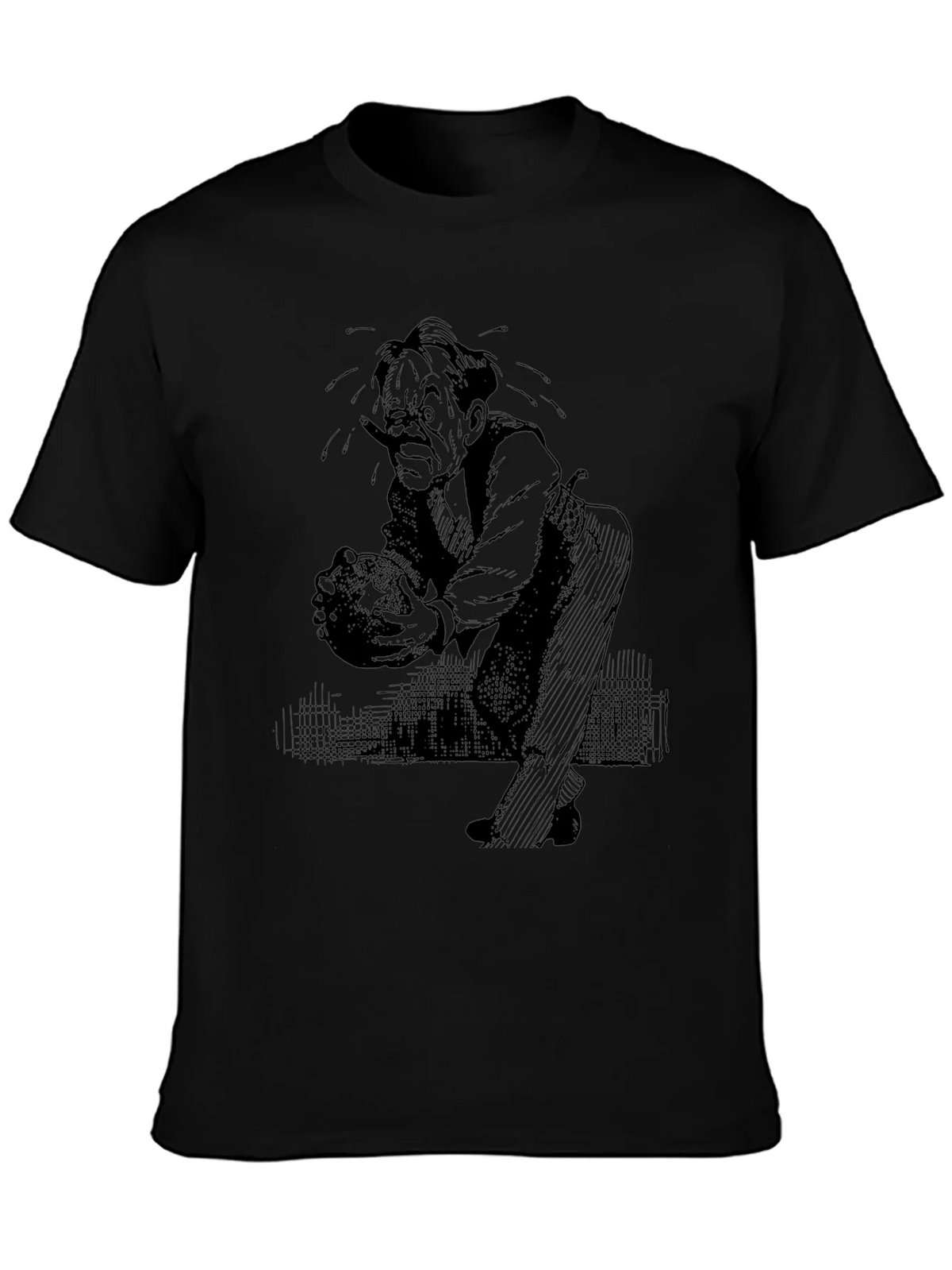 Vintage Cartoon Graphic Tee - Black product image 3