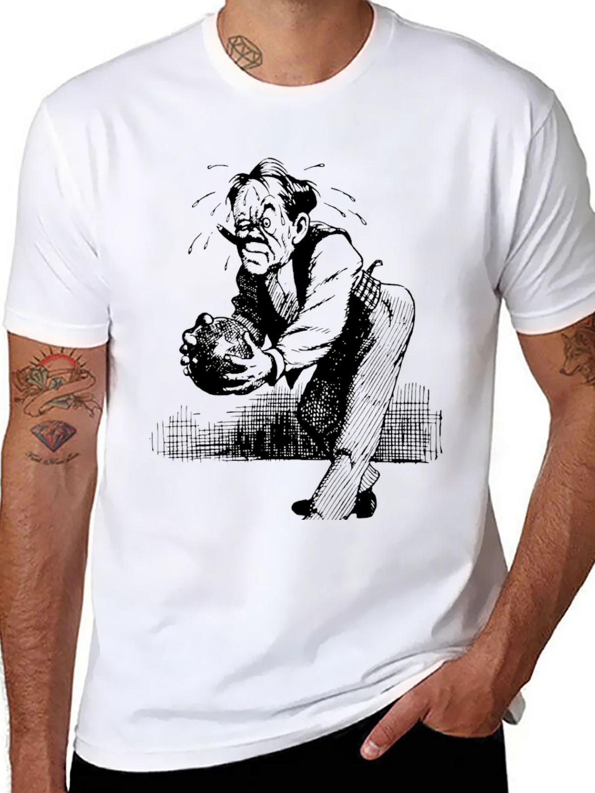 Vintage Cartoon Graphic Tee - Black product image 7