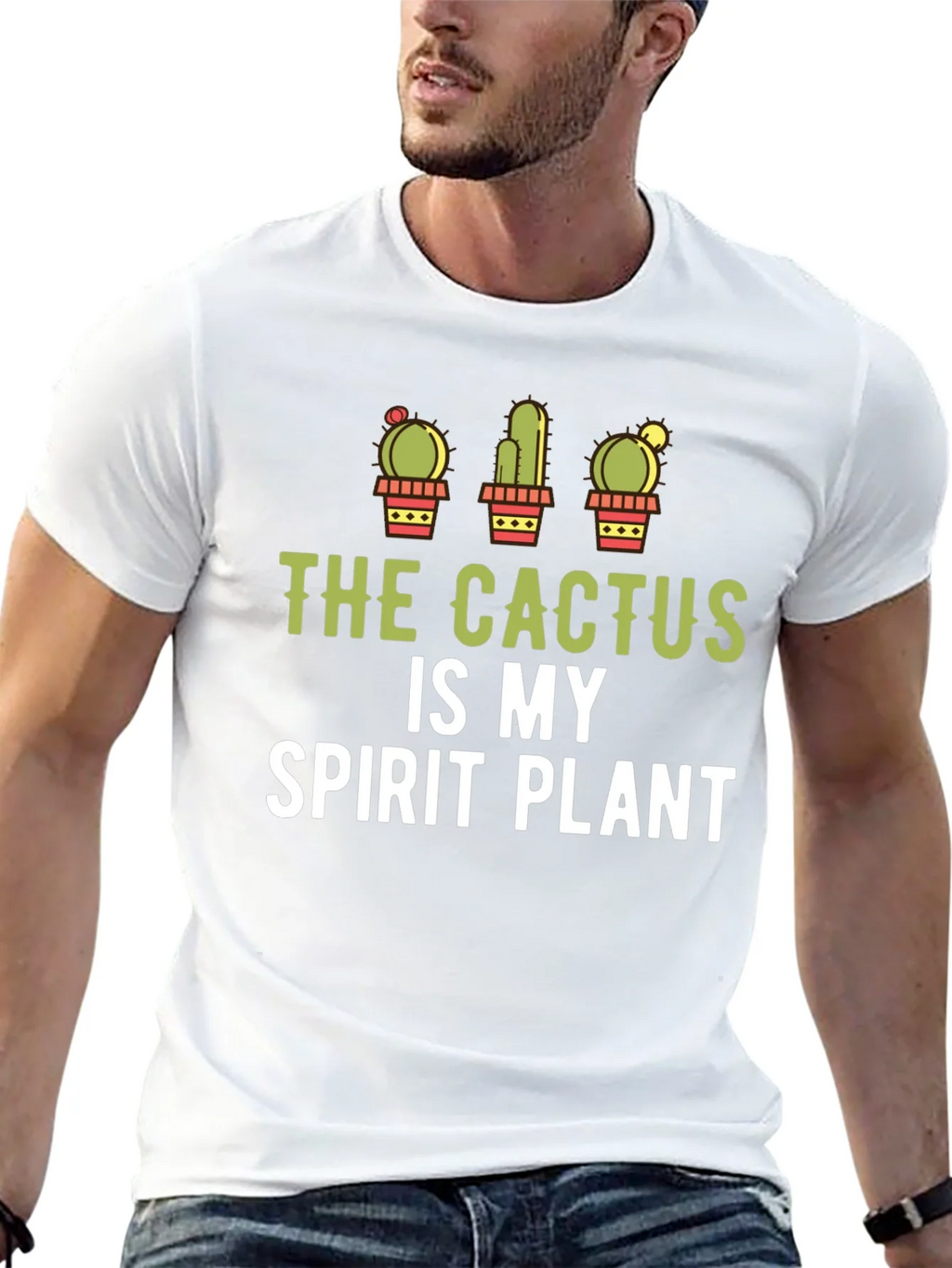 Cactus Spirit Plant Graphic Tee - Black Cotton product image 12