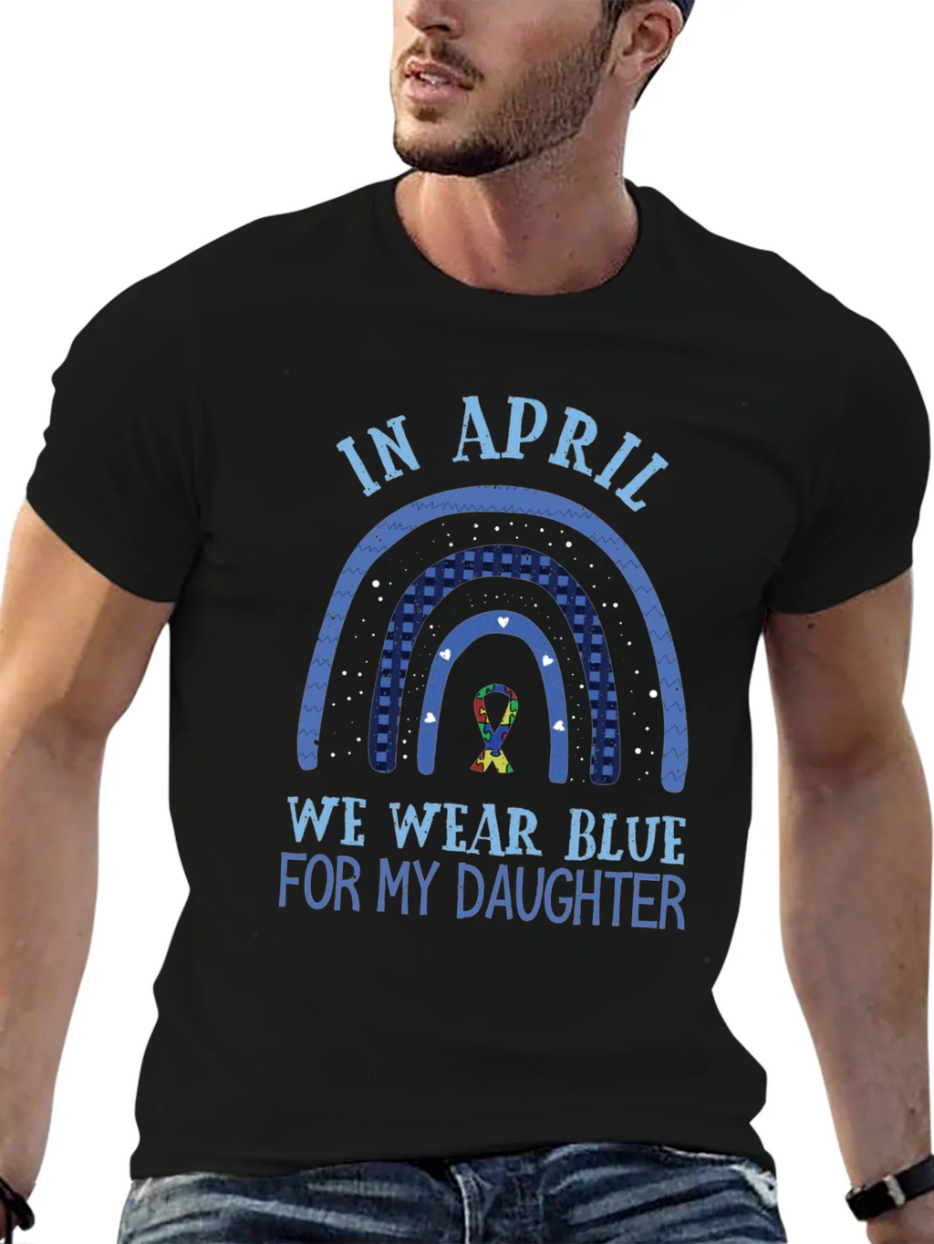 Autism Awareness In April We Wear Blue T-Shirt product image 6