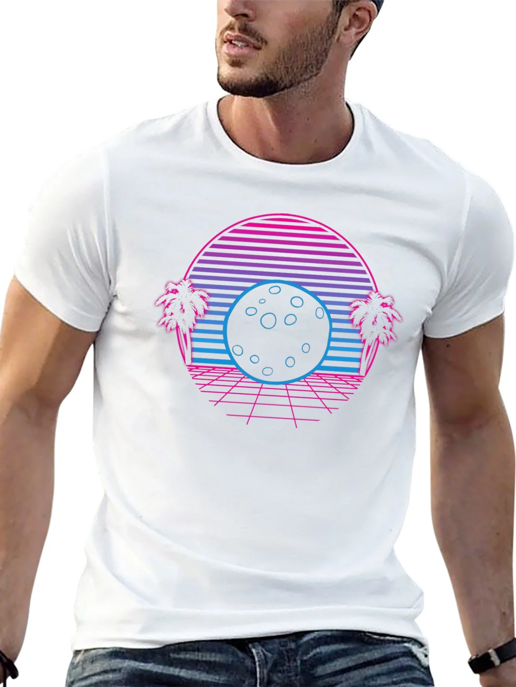 Retro Sunset Moon T-Shirt product image 12