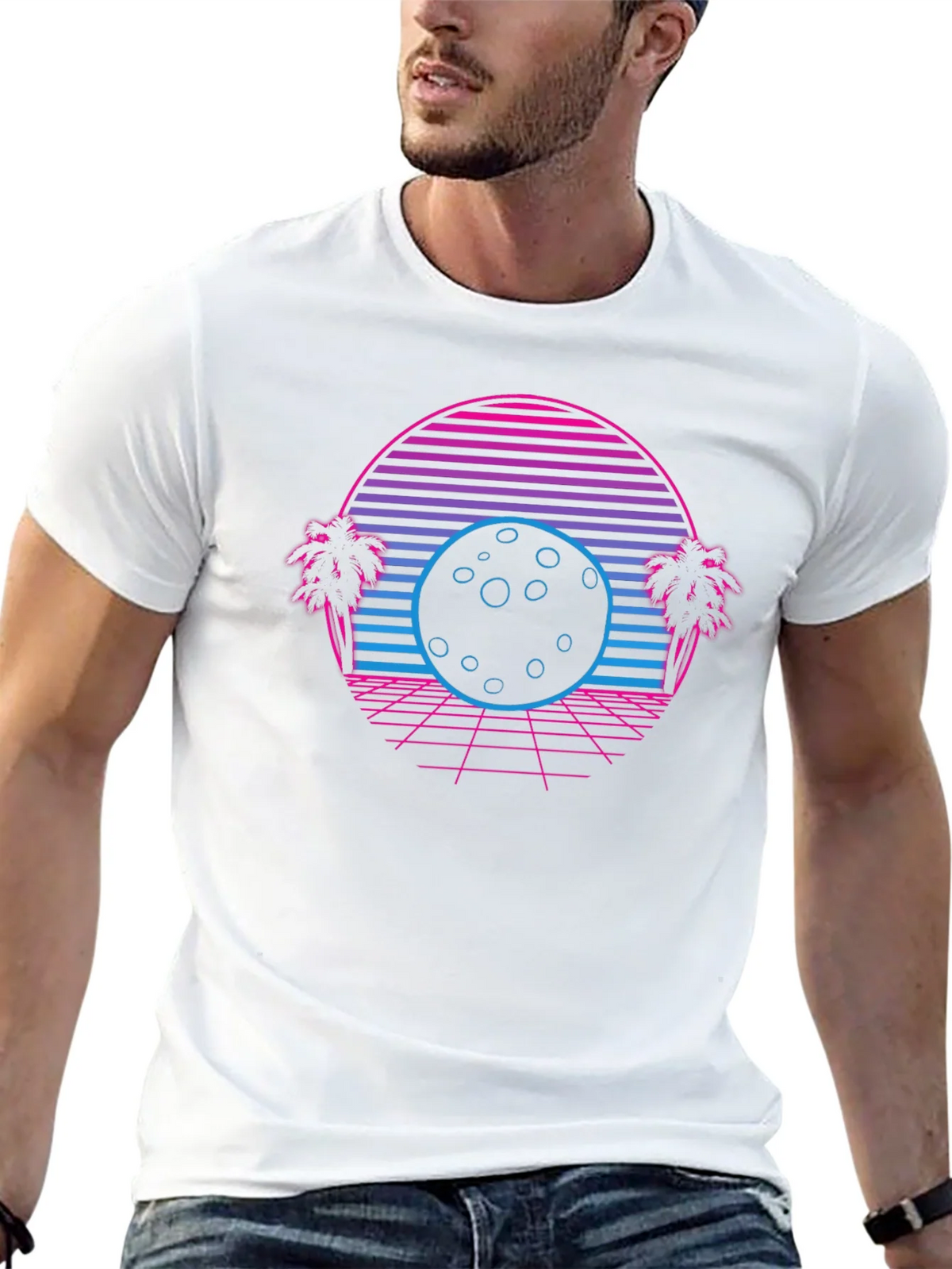 Retro Sunset Moon T-Shirt product image 12